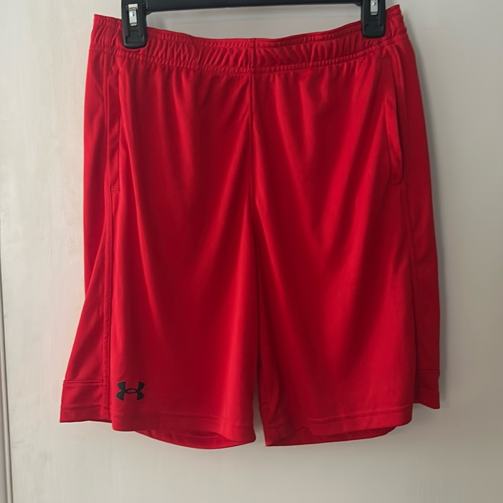 Red Under Armour shorts